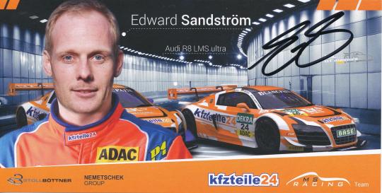 Edward Sandström   Auto Motorsport  Autogrammkarte original signiert 