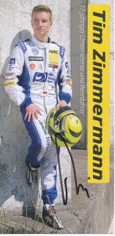 Tim Zimmermann   Auto Motorsport  Autogrammkarte original signiert 