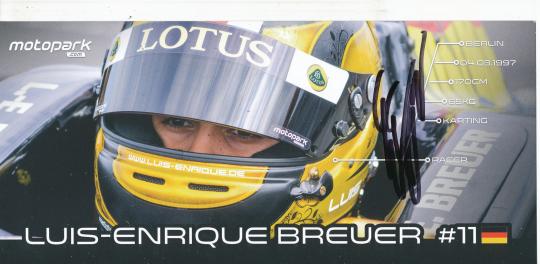 Luis Enrique Breuer   Auto Motorsport  Autogrammkarte original signiert 