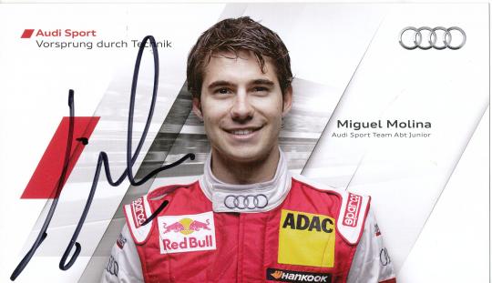 Miguel Molina  Audi  Auto Motorsport  Autogrammkarte original signiert 