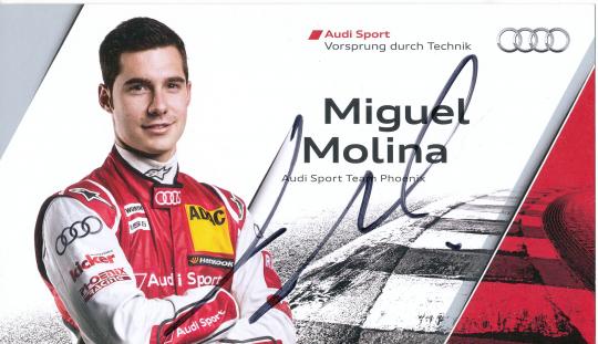 Miguel Molina  Audi  Auto Motorsport  Autogrammkarte original signiert 