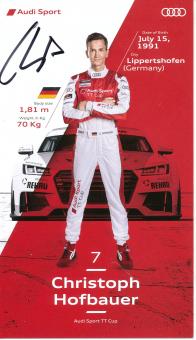 Christoph Hofbauer  Audi  Auto Motorsport  Autogrammkarte original signiert 