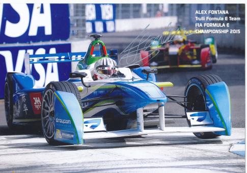 Alex Fontana   Auto Motorsport  Autogrammkarte original signiert 