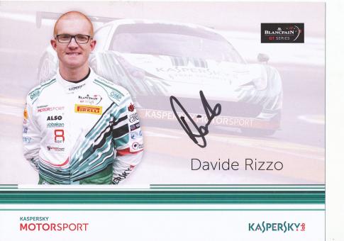 Davide Rizzo   Auto Motorsport  Autogrammkarte original signiert 
