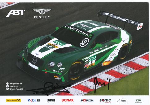Andreas Weishaupt & Marco Holzer  Bentley  Auto Motorsport  Autogrammkarte original signiert 