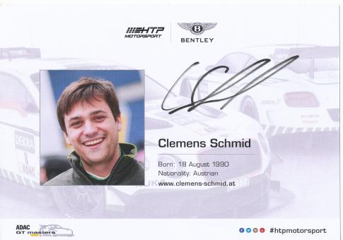 Clemens Schmid  Bentley   Auto Motorsport  Autogrammkarte original signiert 