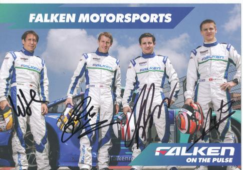 Peter Dumbreck & Martin Ragginger & Wolf Henzler &  ?  Porsche   Auto Motorsport  Autogrammkarte original signiert 