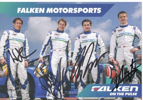 Peter Dumbreck & Martin Ragginger & Wolf Henzler &  ?  Porsche   Auto Motorsport  Autogrammkarte original signiert 