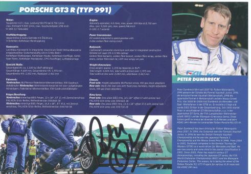Peter Dumbreck  Porsche  Auto Motorsport  Autogrammkarte original signiert 