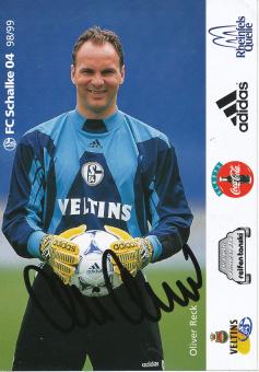 Oliver Reck  1998/99  FC Schalke 04  Autogrammkarte original signiert 