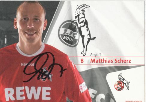 Matthias Scherz  2008/09  FC Köln  Fußball  Autogrammkarte original signiert 