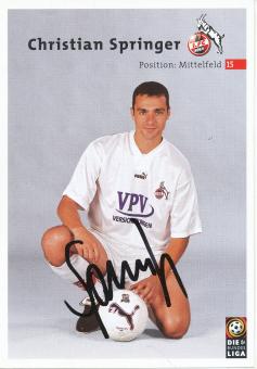 Christian Springer  2000/2001  FC Köln  Fußball  Autogrammkarte original signiert 