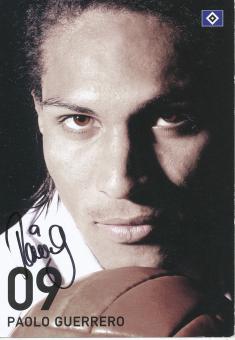 Paolo Guerrero  2007/2008  Hamburger SV  Fußball  Autogrammkarte original signiert 