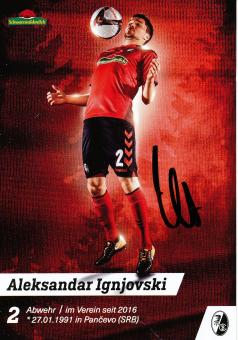 Aleksandar Ignovski  2017/2018  SC Freiburg  Fußball Autogrammkarte original signiert 