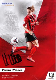 Verena Wieder  2019/2020  SC Freiburg  Frauen Fußball Autogrammkarte original signiert 