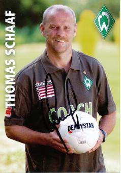 Thomas Schaaf  2007/2008  SV Werder Bremen  Fußball  Autogrammkarte original signiert 