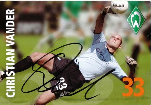Christian Vander   2007/2008  SV Werder Bremen  Fußball  Autogrammkarte original signiert 