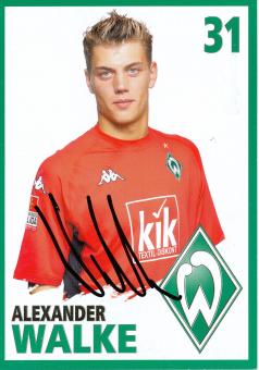 Alexander Walke  2004/2005  SV Werder Bremen  Fußball  Autogrammkarte original signiert 