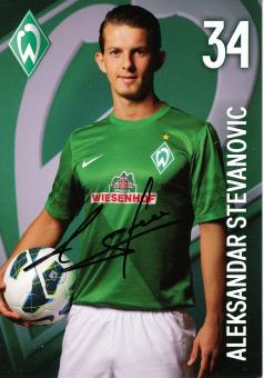 Aleksandar Stevanovic  2012/2013  SV Werder Bremen  Fußball  Autogrammkarte original signiert 