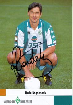 Rade Bogdanovic  200/2001  SV Werder Bremen  Fußball  Autogrammkarte original signiert 