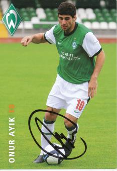 Onur Ayik  2009/2010  SV Werder Bremen  Fußball  Autogrammkarte original signiert 