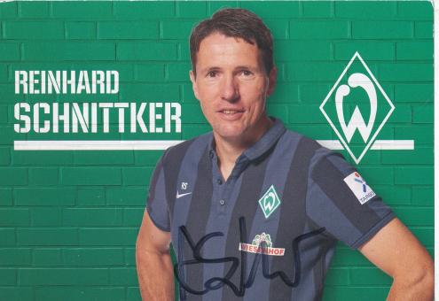 Reinhard Schnittker  2014/2015  SV Werder Bremen  Fußball  Autogrammkarte original signiert 