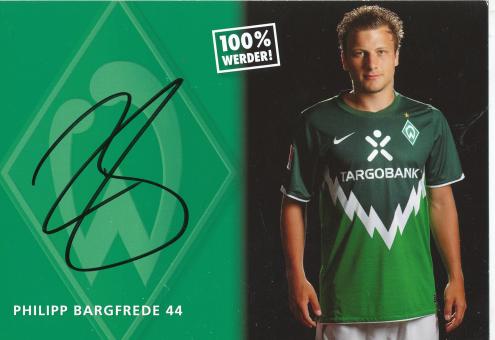 Philipp Bargrfede  2010/2011  SV Werder Bremen  Fußball  Autogrammkarte original signiert 