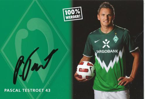 Pascal Testroet  2010/2011  SV Werder Bremen  Fußball  Autogrammkarte original signiert 
