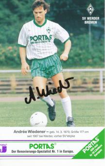 Andree Wiedener  SV Werder Bremen  Fußball  Autogrammkarte original signiert 