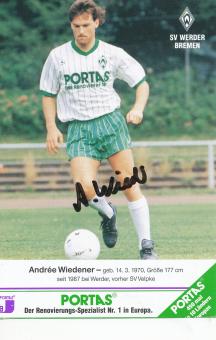 Andree Wiedener  SV Werder Bremen  Fußball  Autogrammkarte original signiert 