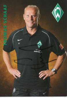 Thomas Schaaf  2009/2010  SV Werder Bremen  Fußball  Autogrammkarte original signiert 