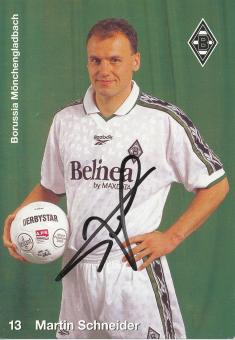 Martin Schneider  1998/1999  Borussia Mönchengladbach  Fußball  Autogrammkarte original signiert 