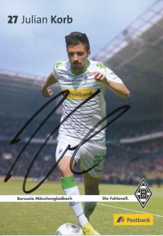 Julian Korb  2013/2014  Borussia Mönchengladbach  Fußball  Autogrammkarte original signiert 