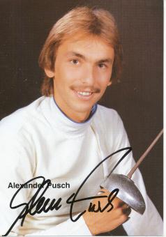 Alexander Pusch   Fechten   Autogrammkarte  original signiert 