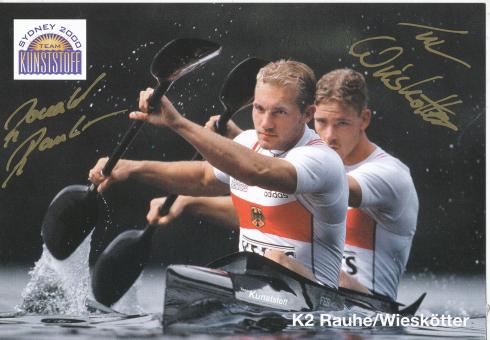 Ronald Rauhe & Tim Wieskötter  Rudern  Autogrammkarte original signiert 