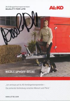 Nicole Uphoff Selke  Reiten  Autogrammkarte  original signiert 