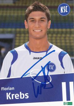 Florian Krebs   Karlsruher SC II  Fußball Autogrammkarte original signiert 