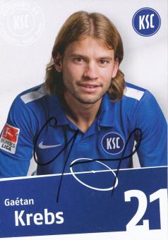 Gaetan Krebs  2010/2011   Karlsruher SC  Fußball Autogrammkarte original signiert 