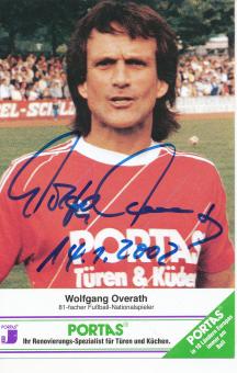 Wolfgang Overath  DFB  Portas  Fußball Autogrammkarte original signiert 