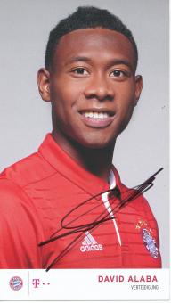 David Alaba  2016/2017   FC Bayern München  Fußball Autogrammkarte original signiert 