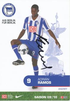 Adrian Ramos  2009/2010  Hertha BSC Berlin  Fußball  Autogrammkarte original signiert 