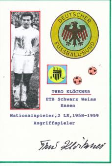 Theo Klöckner   DFB   Fußball Autogramm Karte  original signiert 