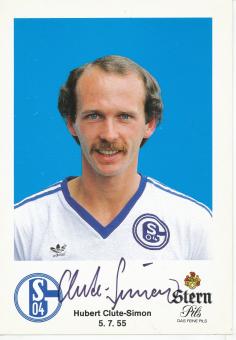 Hubert Clute Simon † 2015   1982/1983  FC Schalke 04  Fußball Autogrammkarte original signiert 