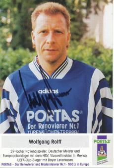 Wolfgang Rolff  Portas  Fußball  Autogrammkarte original signiert 