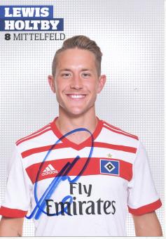 Lewis Holtby  2017/2018  Hamburger SV  Fußball  Autogrammkarte original signiert 