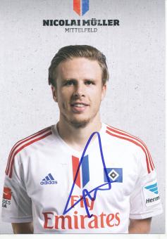 Nicolai Müller  2014/2015  Hamburger SV  Fußball  Autogrammkarte original signiert 