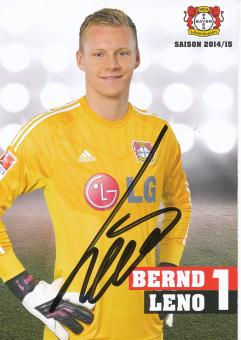 Bernd Leno  2014/2015   Bayer 04 Leverkusen  Fußball Autogrammkarte original signiert 