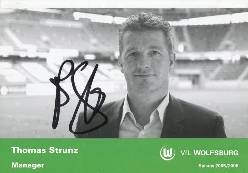 Thomas Strunz  2005/2006  VFL Wolfsburg  Fußball Autogrammkarte original signiert 