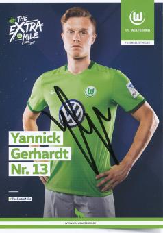 Yannick Gerhardt  2016/2017  VFL Wolfsburg  Fußball Autogrammkarte original signiert 
