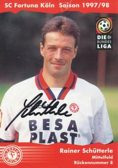 Rainer Schütterle  1997/1998  Fortuna Köln  Fußball Autogrammkarte original signiert 